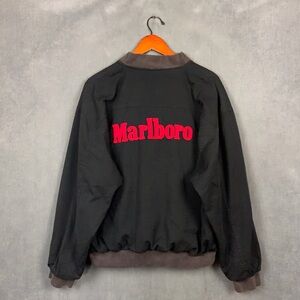 Vintage Marlboro Reversible Bomber Jacket Mens Size XL Faded